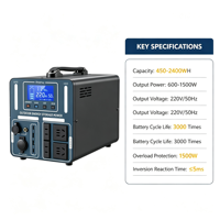 Stasiun Daya Portabel 800W 1010Wh Baterai Li-ion Generator Tenaga Surya 220V AC DC USB Outlet untuk Berkemah RV Darurat