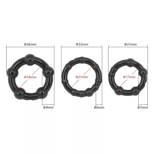 Vendita calda nuovo arrivo 3 pz anelli pene di cristallo Delay anello in Silicone Bdsm Bondage accessori erotici prostata - Product Image 4