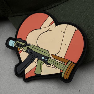 Patch en caoutchouc souple PVC tactique fille patchs amusants 3D avec crochet - Product Image 5