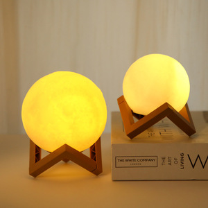 LED Moon Galaxy Night <b>Light</b> Book <b>Light</b> Indoor Bedroom Decor Portable Ambient Lighting Lamp For Home Decoration - Product Image 1