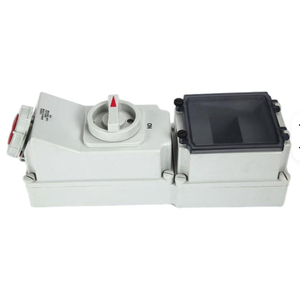 Prise étanche IP67, prise européenne avec verrouillage double et rail de guidage standard DIN - Product Image 3