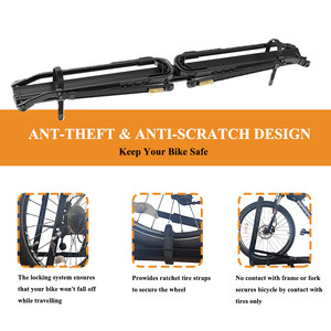 Fabbrica su misura pieghevole telaio regolabile attacco bici Rack Pickup Truck portabiciclette per auto portapacchi per sci sul tetto - Product Image 3