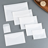 En gros, cartes d'invitation personnalisées translucides en papier vélin C4 C5 B6 DL ZL, enveloppes en papier calque translucide