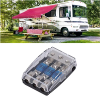 Bloc porte-fusibles ANL avec borne en cuivre et couvercle en plastique pour amplificateur audio de voiture, bateau marin 12V 24V |   Certifié CE