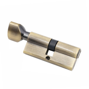 Silinder Kunci Pintu Profil Eropa <span class=keywords><strong>Matte</strong></span> <span class=keywords><strong>Black</strong></span> 70mm Kuningan, Sistem Kunci 3 Kunci, Casing Kunci Paduan Seng, Inti Tembaga - Product Image 5