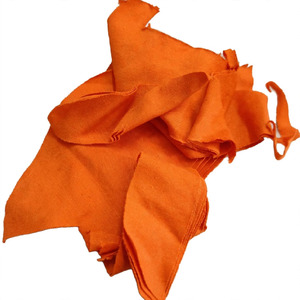 Trapos de Algodón 100% de Color Naranja, Retazos de Tela de Algodón, Venta al por Mayor, Paños de Limpieza Reutilizables - Product Image 5
