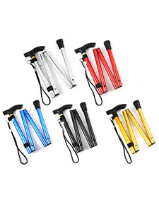 Bâton <span class=keywords><strong>de</strong></span> marche pliable en alliage d'aluminium, bâton <span class=keywords><strong>de</strong></span> randonnée pour la randonnée en montagne, les voyages en plein air et la marche quotidienne des personnes âgées - Product Image 4