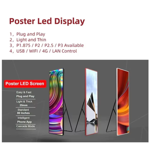 TOALED P1.5 P1.8 P2 P2.5ミラーポスター画面店舗広告/商業広告用ディスプレイ画面<span class=keywords><strong>LED</strong></span>ディスプレイポスター - Product Image 4