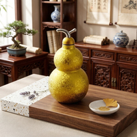 Thermos à thé en titane pur Calabash chinois, texture flocon de glace, double paroi, isolation sous vide, infuseur à thé, 6-12 heures