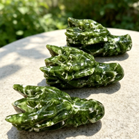 Venta al por mayor a granel de cristal natural mixto, mosaico de cabeza de dragón, múltiples gemas, estatuas de calaveras de animales talladas a mano, especímenes minerales