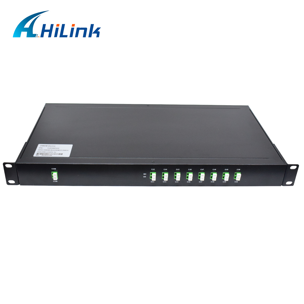 2x8CH DWDM MUX DEMUX 1U 19» οπτικός εξοπλισμός συσκευών καναλιών DWDM ραφιών LC/APC C43-C50