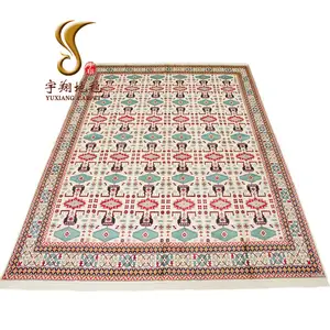 Yuxiang Custom 10x13 ft Aserbaidschan Seiden teppich Aserbaidschan Hand gefertigter Teppich Geometrisches Design 100% Seiden teppiche Zum Verkauf