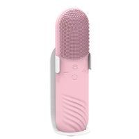 Brosse nettoyante visage en silicone 5 niveaux avec massage chauffant et exfoliation vibrante pour un nettoyage en profondeur