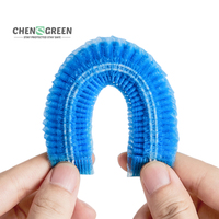 Vente en gros de filet à cheveux jetable PP Non-tissé Clip Cap extensible respirant Double élastique Mop Cap prêt à expédier