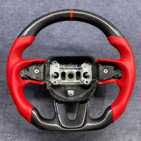 Accessoires de voiture pour Dodge Charger Challenger Hellcat Charger Challenger SRT RT Volant en fibre de carbone Intérieur automobile