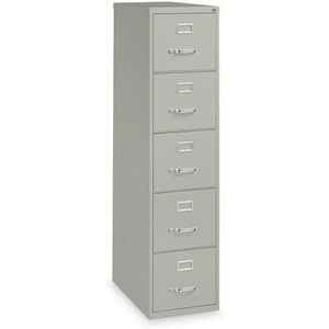 Alera HVF1562LG Archivador vertical económico de cinco cajones, color gris claro, cajones tamaño carta, 15 x 26.5 x 61.37 - Product Image 1