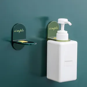 Versand fertige 300ml einwand ige nachfüllbare Badezimmer keramik flaschen aus Kunststoff mit Halterung für Hotels Badezimmer-Sets