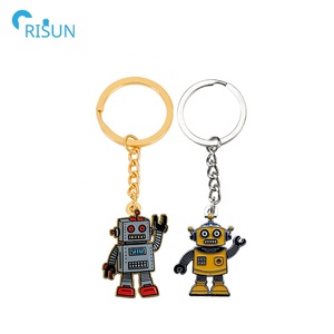 Fabricante personalizado esmalte suave esmalte duro <span class=keywords><strong>Golem</strong></span> Robot llavero llaveros colgante personalizado Robot llaveros - Product Image 2