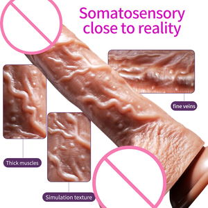 รักTelescopic Vibrating ThrustingสมจริงDildoหญิงMasturbationพร้อมถ้วยดูดความร้อนอวัยวะเพศชายรีโมทคอนโทรลDildo - Product Image 5