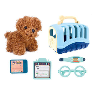 Kit de jeu de rôle vétérinaire avec chien en peluche, outils médicaux, sac de transport pour animaux, développement de l'empathie, compétences de vie, jouet éducatif pour enfants - Product Image 5