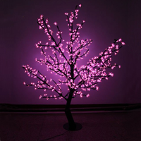 Lampu pohon sakura buatan LED, lampu LED tahan air untuk lanskap taman acara liburan Natal kelopak bunga