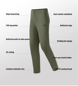 P-Series PELLIOT Climbing leggero idrorepellente con <span class=keywords><strong>pantaloni</strong></span> in pile foderati per escursioni invernali da esterno Soft Shell - Product Image 6