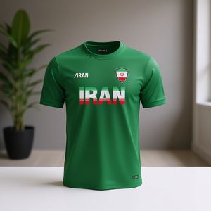 Maglia da Calcio Iran Personalizzabile con Nome e Numero, T-Shirt Verde da Tifoso per Uomo - Product Image 2