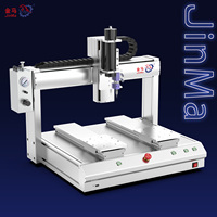 Robot de distribution de silicone motorisé à double station 3 axes, pompe à engrenages haute vitesse, distributeur automatique de colle à seringue de bureau