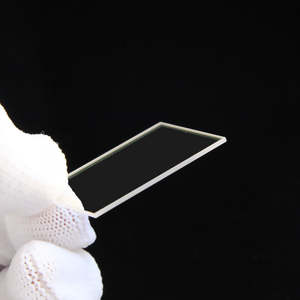 정사각형 평면 무코팅 투명 붕규산 유리 광학 보호 창 시트 (90% 투명도, 맞춤형 모양) - Product Image 1