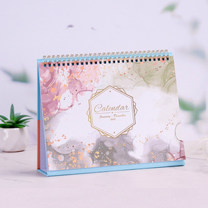 2025 Wholesale Custom New Design Large Double Coil Hardcover Printing Calendar Promotional CDP Brand Table Calendar Desktop