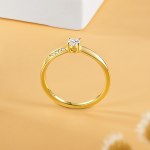 Anillo de Compromiso de Plata de Ley 925 al por Mayor, Chapado en Oro de 14k y 18k, con Circonita, Estilo Clásico, para Aniversarios, Bodas y Fiestas - Product Image 5