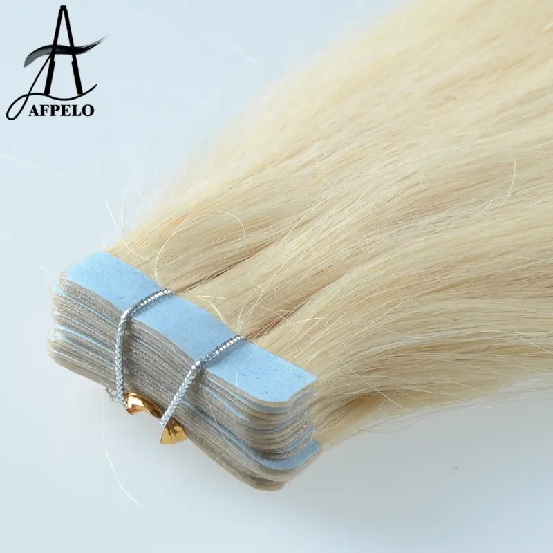 Cilt atkı bant bant saç ekleme 24 inç ham kamboçyalı kıvırcık doğal enjekte bant saç gevşek dalga