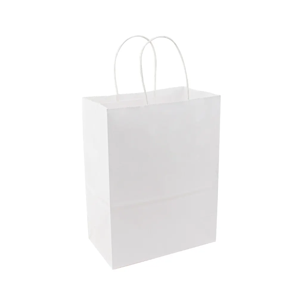 Custom Printed Your Own Logo Carrier to Go Restaurant Food Delivery Packaging Kraft Takeout Takeaway Lunch Paper Bags