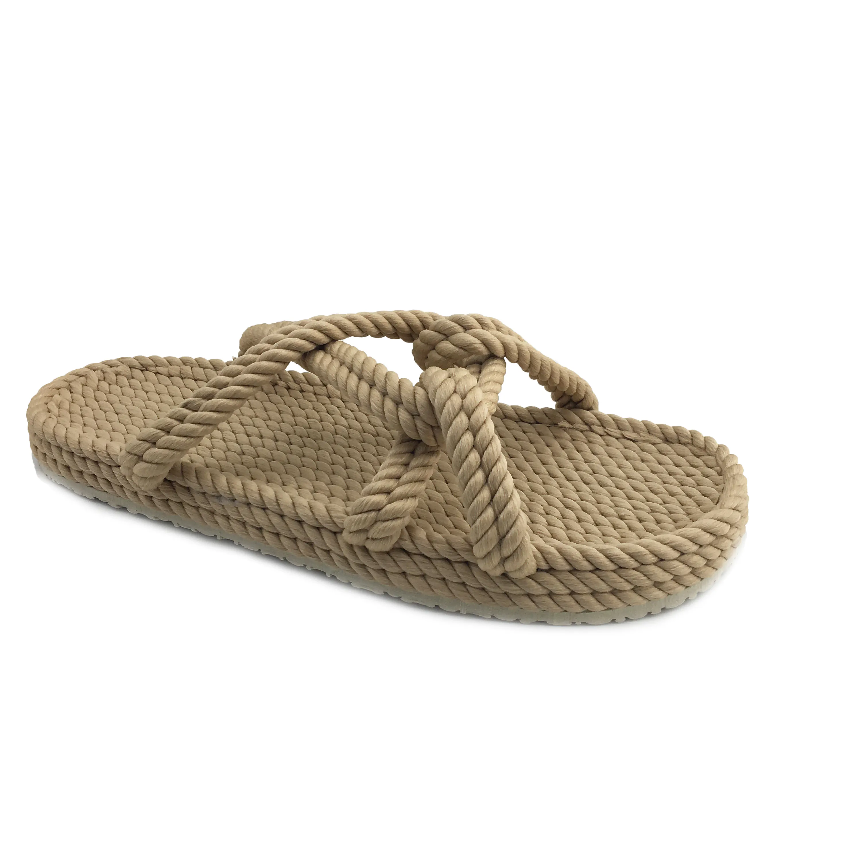 New Style Straw Rope Hemp Rope Sandals Slippers Flat Bottom Women's Shoes Slippers for Women Native Ladies Summer Slippers