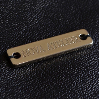 Étiquettes de logo personnalisées en métal pour sacs à main, vêtements, chaussures – Plaques nominatives de marque personnalisées, breloques logo or et argent