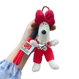 Kawaii coreano bambola giocattoli di peluche portachiavi cane telefono cellulare giocattoli con cordino appeso per donna borsa Charms decorazione - Product Image 6