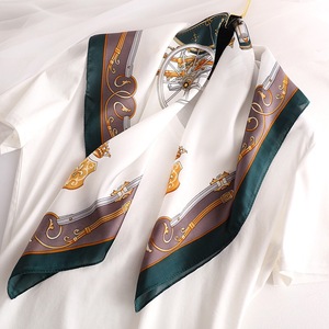 70*70cm sciarpa per capelli in raso di seta personalizzata <span class=keywords><strong>fazzoletto</strong></span> <span class=keywords><strong>da</strong></span> donna stampato Bandana a <span class=keywords><strong>testa</strong></span> quadrata femminile marmitta per collo piccolo hijab lady girl - Product Image 6