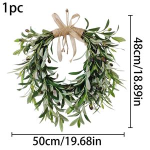 Nueva Corona Navideña Artificial Hecha a Mano con Ramas de Olivo Biomiméticas para Decoración Transfronteriza - Product Image 4