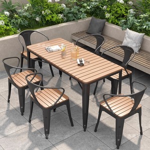 Cao cấp ngoài trời <span class=keywords><strong>WPC</strong></span> bảng và ghế thiết lập Chất lượng cao Gỗ nhựa composite vòng vườn băng ghế dự bị đồ nội thất cho sân thượng ban công - Product Image 2