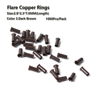 Micro perles en cuivre évasé 2.8*2.3*7.0MM 1000 pièces/bouteille Extensions de cheveux accessoires anneaux de cheveux pour Dreadlocks