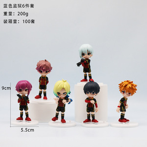 6 uds conjunto de minifiguras japonesas de PVC 9CM bloqueo azul <span class=keywords><strong>Bachira</strong></span> <span class=keywords><strong>Meguru</strong></span> Isagi Yoichi Figura muñeca de juguete PVC figura de Anime estatua figurita - Product Image 3