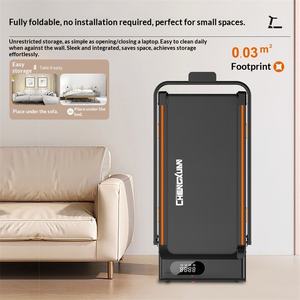 Caminadora Doméstica con Absorción de Impactos, Caminadora Plegable Pequeña y Plana, Equipo de Ejercicio Físico Eléctrico para Interiores, Silencioso y de Velocidad Ajustable - Product Image 4