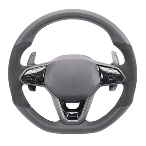 Volant personnalisé adapté pour Volkswagen <span class=keywords><strong>Golf</strong></span> <span class=keywords><strong>R</strong></span> Polo <span class=keywords><strong>4</strong></span> 7 GTI Jetta Tiguan Passat B7 B8 cuir - Product Image 3
