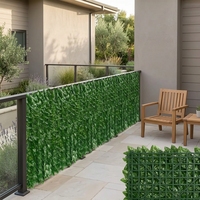 Clôture de jardin en lierre artificiel vert, panneau de haie artificielle, barrière en feuilles de plastique pour balcon, jardin, patio, bord de piscine
