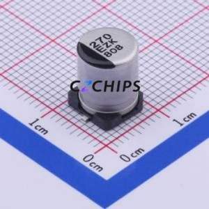 Condensador Electrolítico de Aluminio Híbrido Sólido-Líquido EEHZK1E271P SMD, D8xL10.2mm 270uF 20% 25V 300mA-100Hz - Product Image 1