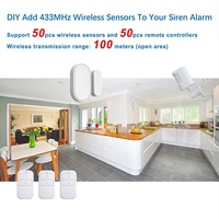 Sirène stroboscopique intelligente WiFi Tuya pour intérieur avec son et lumière, compatible accessoires sans fil 433Mhz PST-SN11