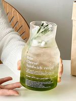 Gobelet en verre créatif coréen avec motif lettres, 650 ml, isotherme, pour jus froid, moderne, portable, grande capacité
