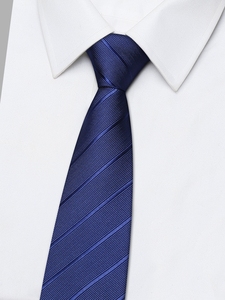 Business <strong>Men</strong> Silky Neck Tie Fashion Retro Classic Hand Tie Woven Jacquard Strip Dot Luxury Navy <strong>Neckties</strong> With Logo for <strong>Men</strong> - Product Image 3