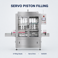 Machine de remplissage automatique de liquides visqueux pour l'emballage de bouteilles de ketchup, de miel et de sauces avec système de dosage à piston servo