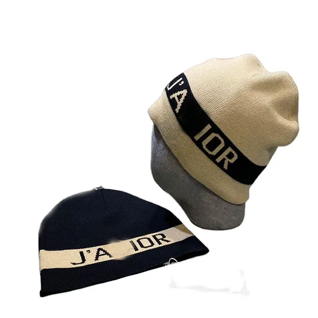 חדש חם כובע קשמיר האלפבית מעצב חם כובע החורף קר כובע חם